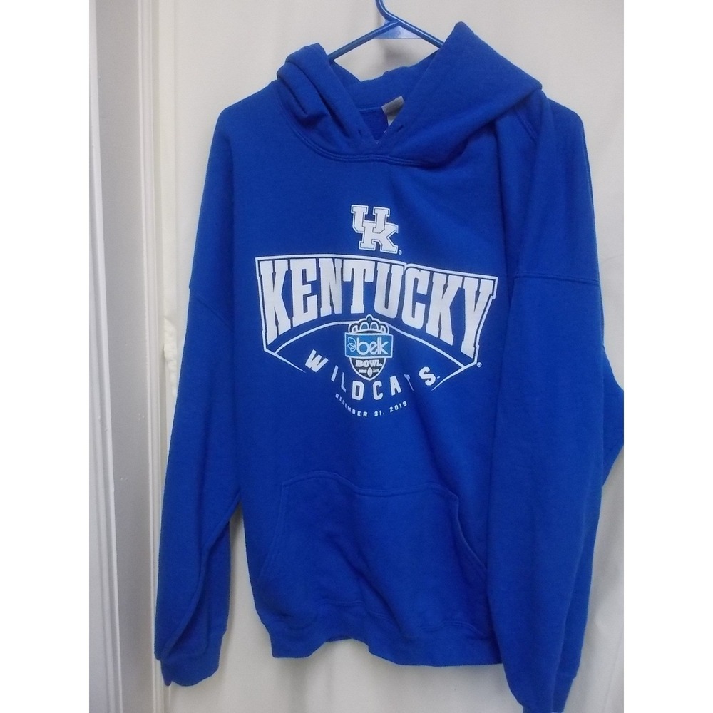 Gildan Kentucky Wildcats 2019 Belk Bowl Hoodie Royal Blue 2XL Mens Sweatshirt